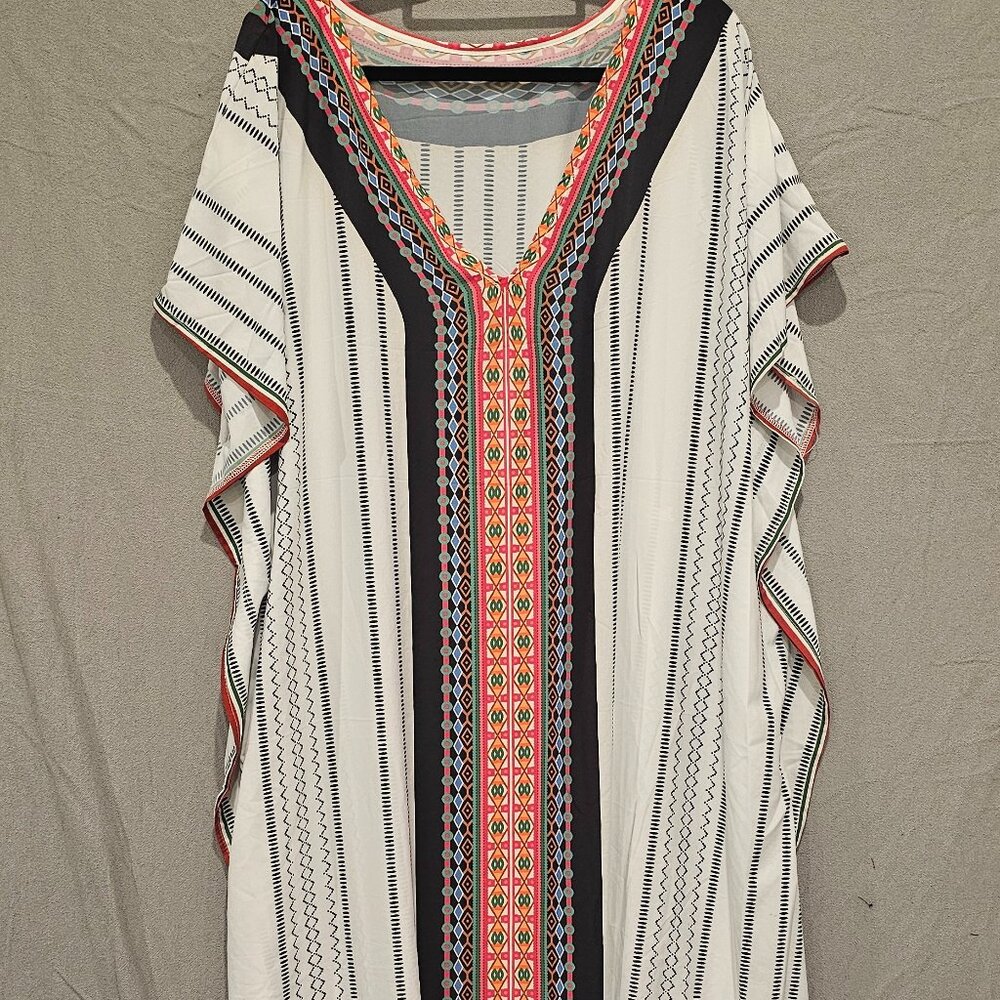 Lightweight White Maxi Tunic Dress for Women Size L - No Tag
